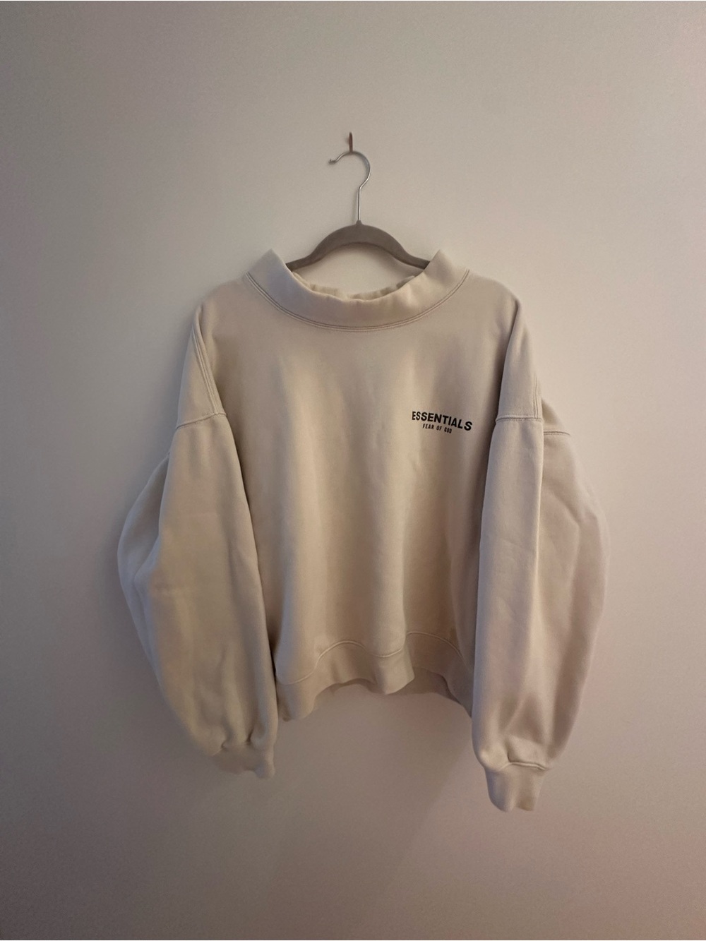 ESSENTIALS Cream Oversized Crewneck Sweatshirt